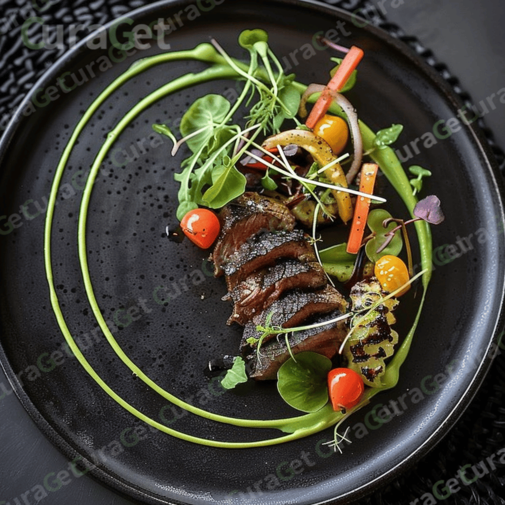 검은색 접시 플레이팅