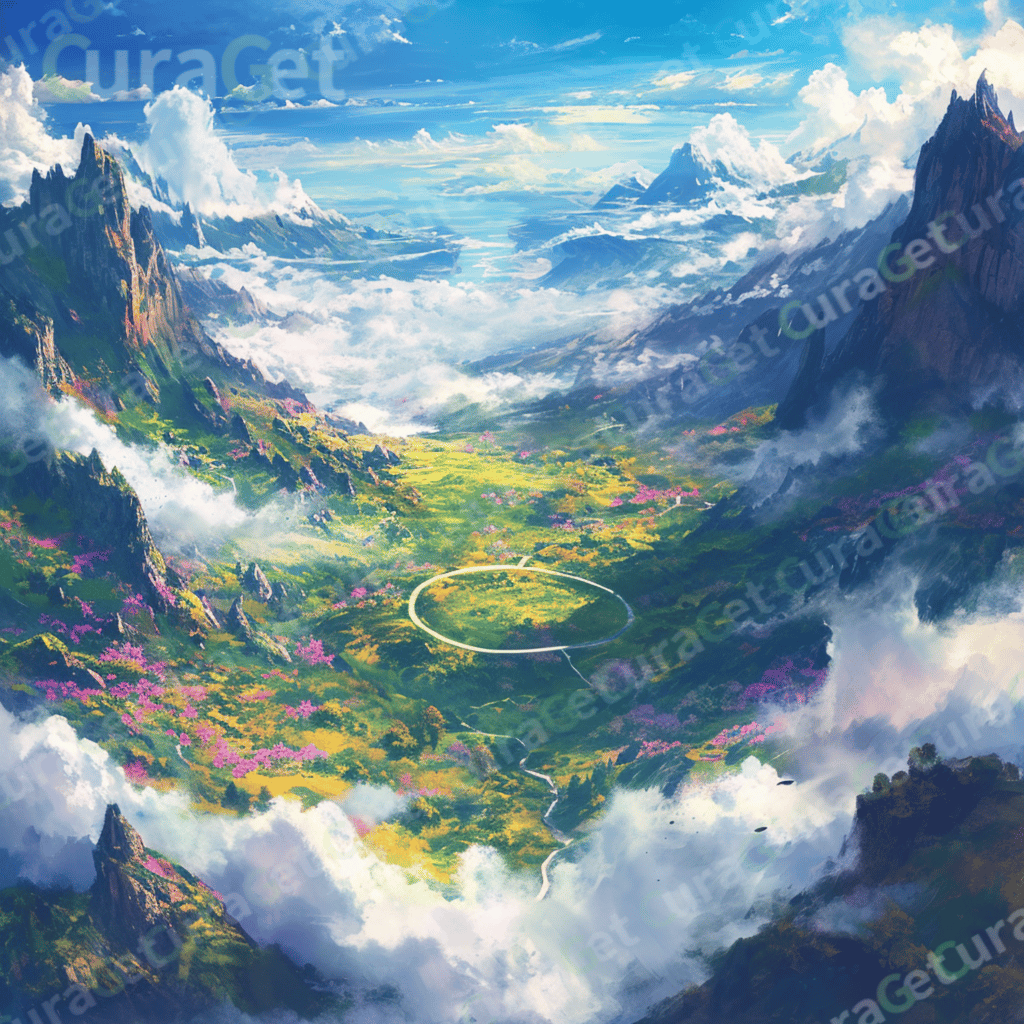 산악지형 판타지 정원